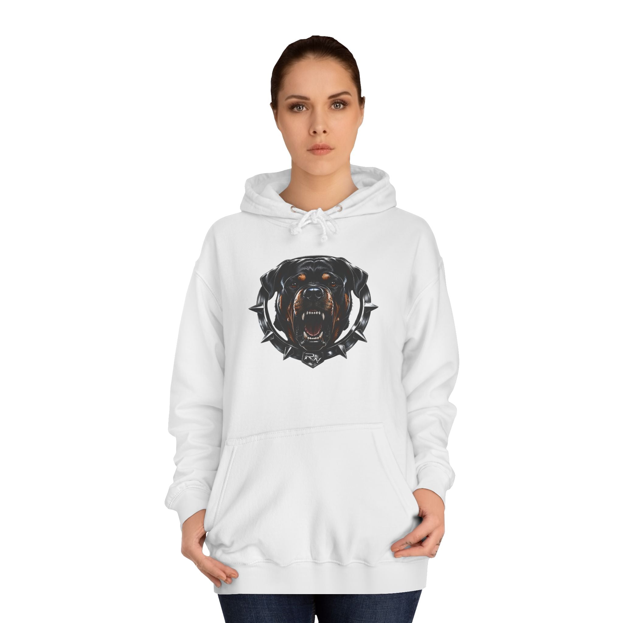Rottweiler Emblem Hoodie — Built Different Graphic Sweatshirt